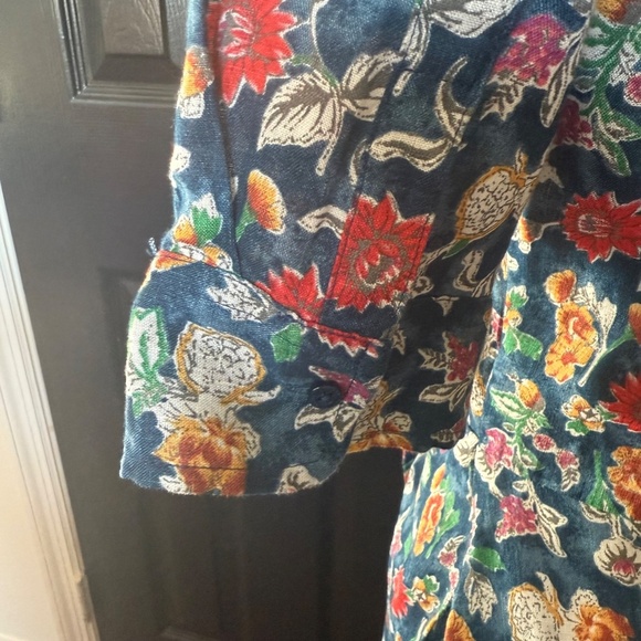 Ralph Lauren Polo Linen Floral Collared Shirt Dress  Size 2 - Picture 14 of 16